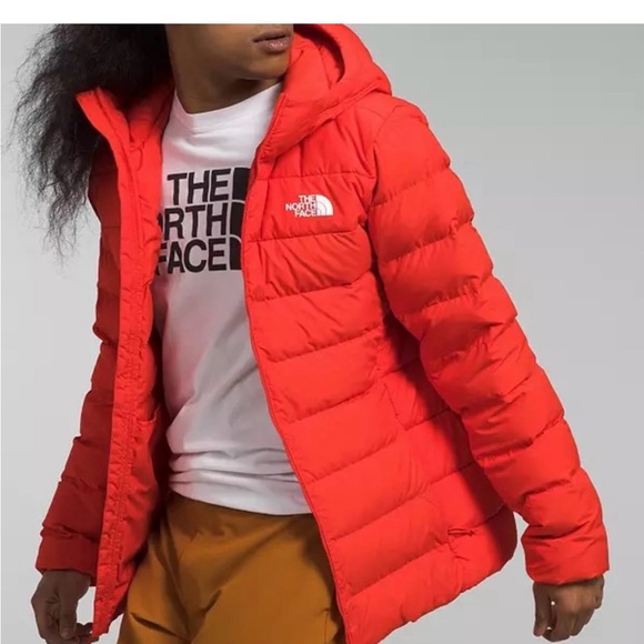 New North Face Aconcagua 3 Hoodie Jacket Down Insulated Red Winter Coat Mens - Picture 2 of 5